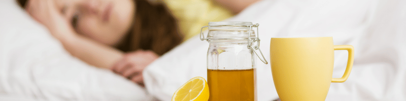 Tea honey and lemon