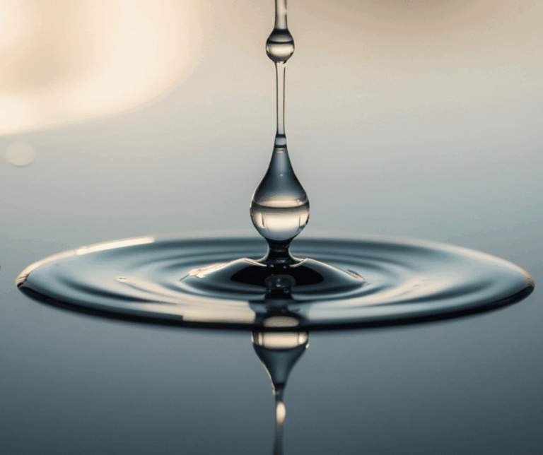 water droplet and ripple